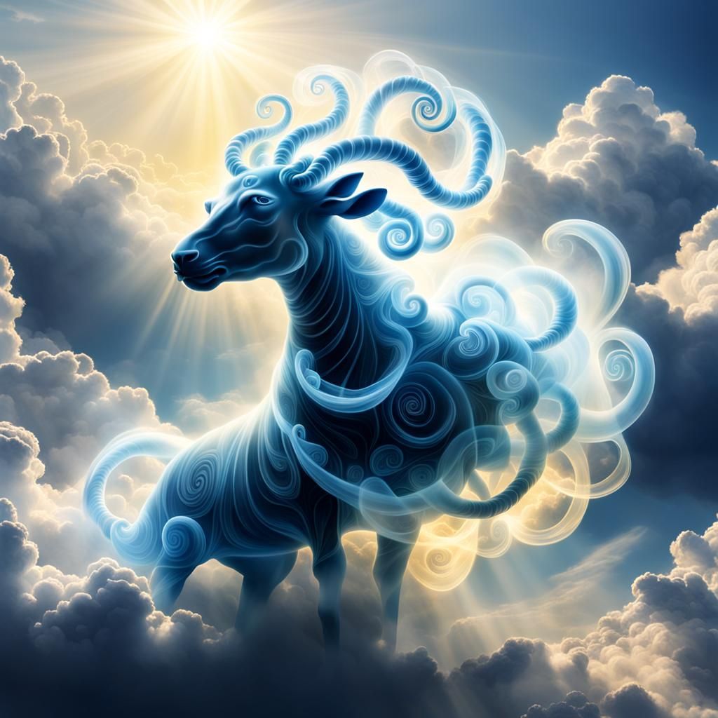 Ethereal Smoke Animals in Heavenly Light