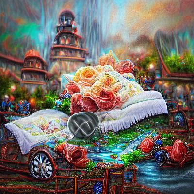 Ethereal Bed of Roses: Hyperdetailed Digital Painting