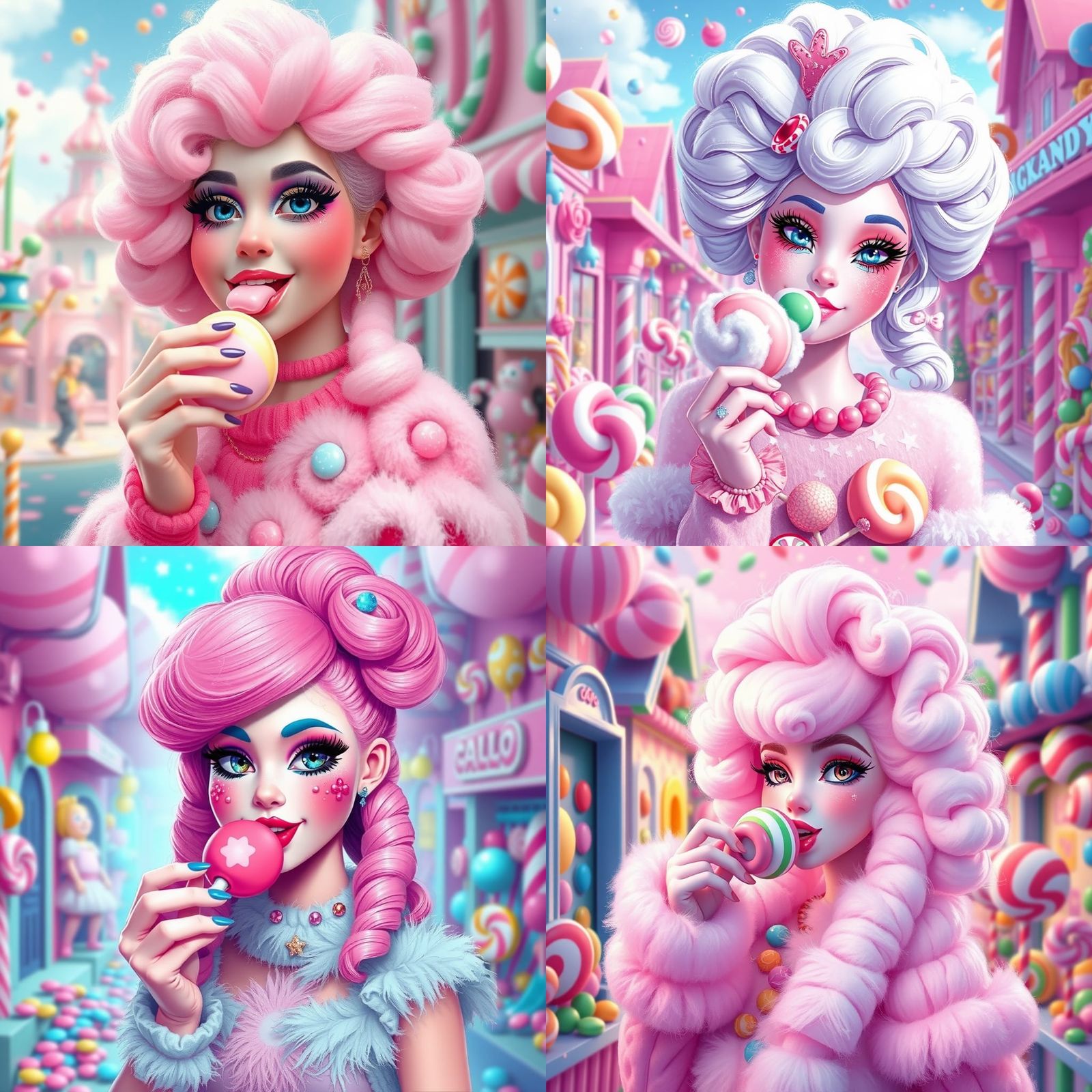 Candy Girl in Candyland: Digital Illustration