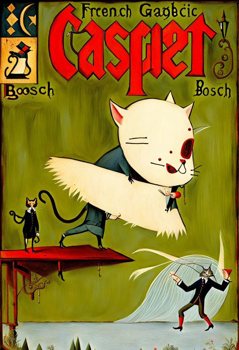 Cat Spirit Gentleman in Bosch Style