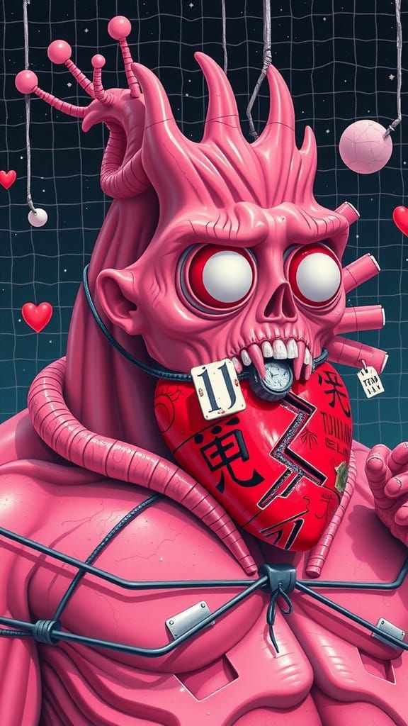 Surreal Psychedelic Art of a Broken Heart
