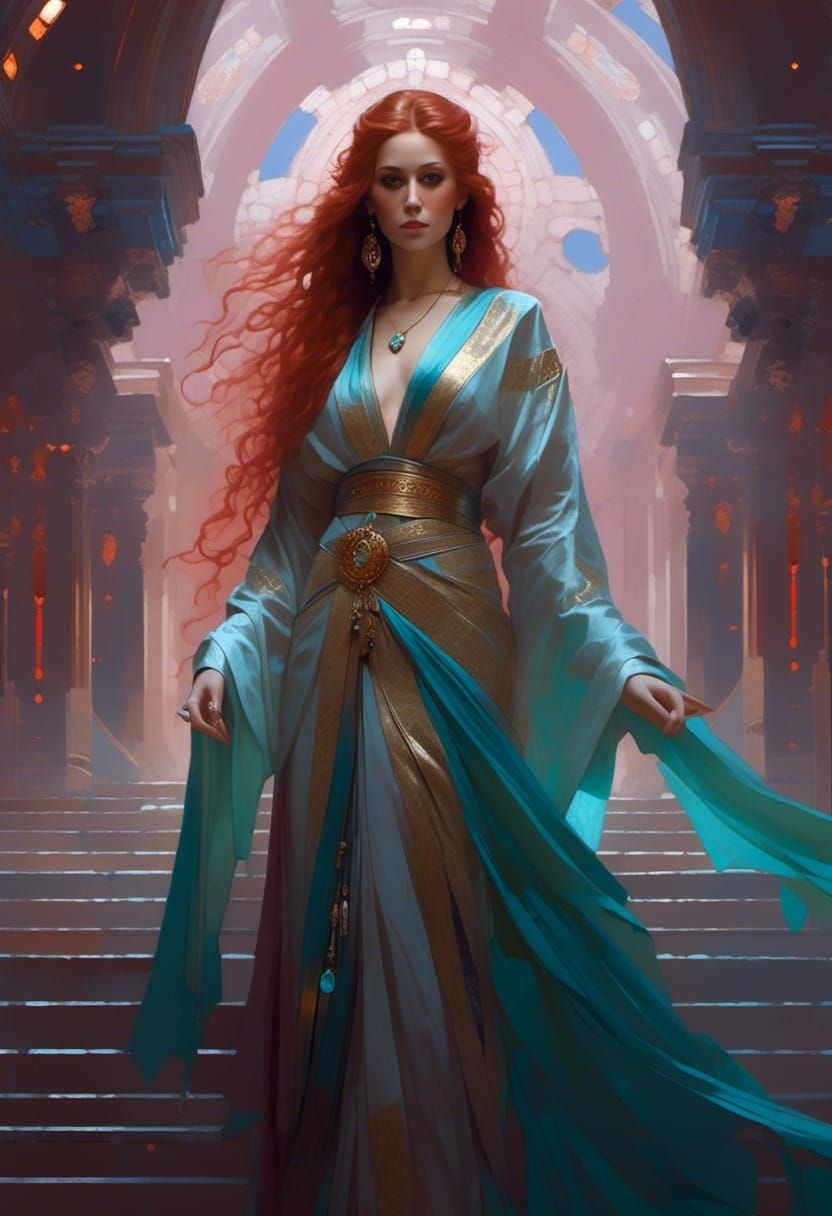 Jedi Lady Portrait in Renaissance Hyperrealism