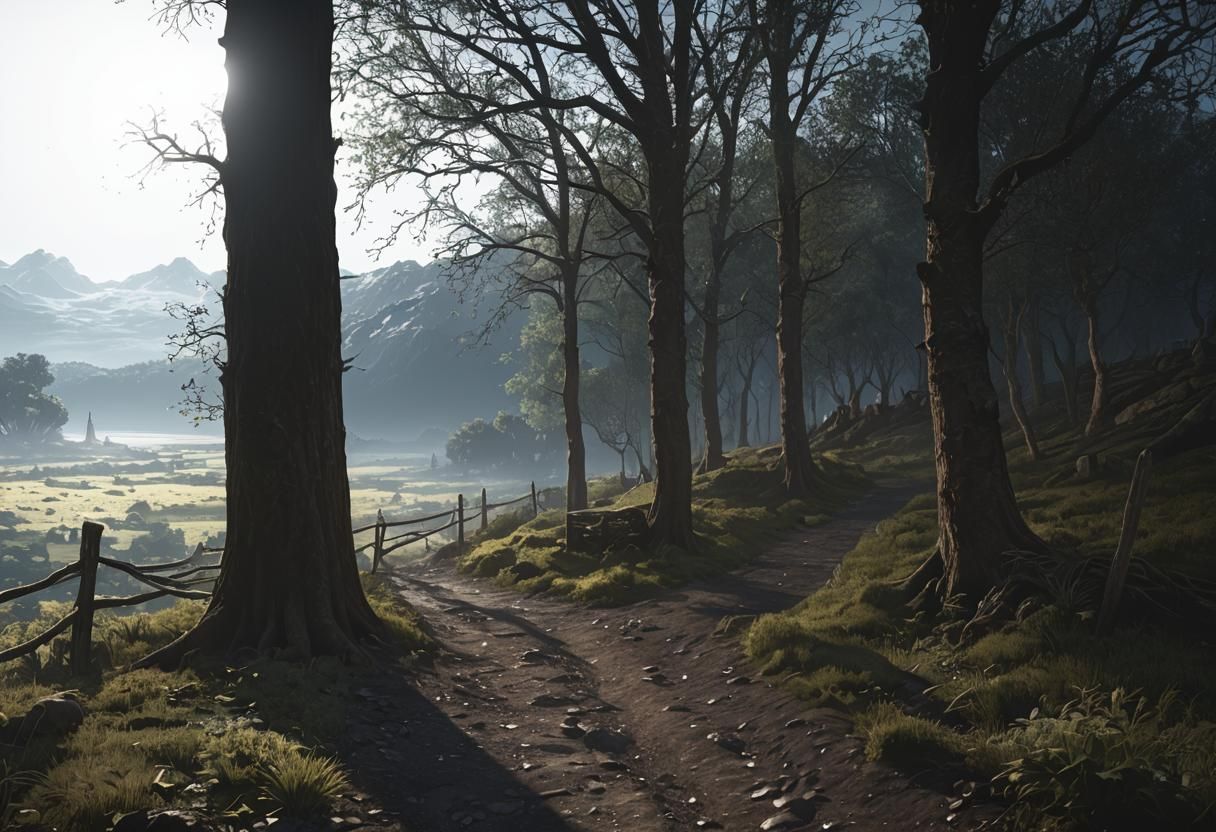 Photorealistic Moonlit Night with Deep Shadows