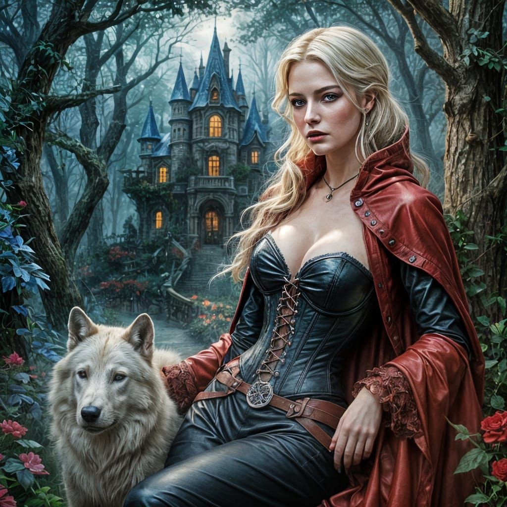 Ethereal Fantasy Maiden in Leather Corset