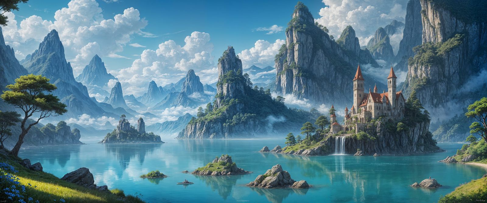 Azure Reverie: A Dreamlike Landscape