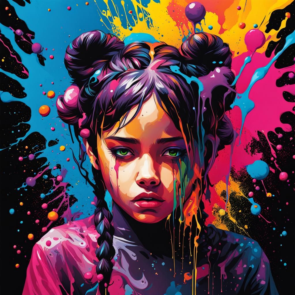 Ink Splatter Art: Despair and Hope