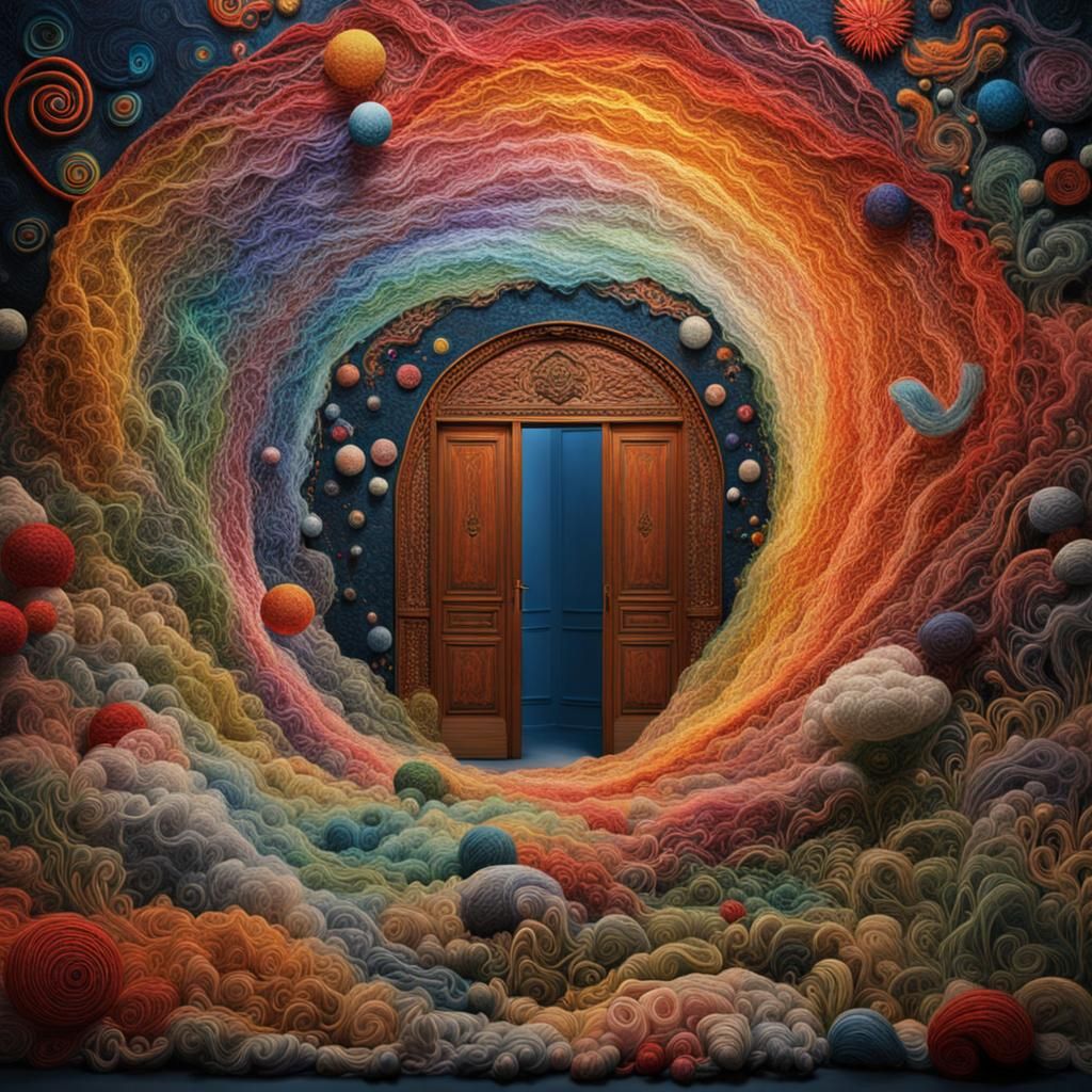 Mystical Embroidered Portal to Another World