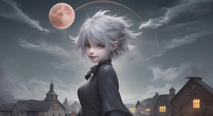 detailed symmetrical small round face small long ridged nose...