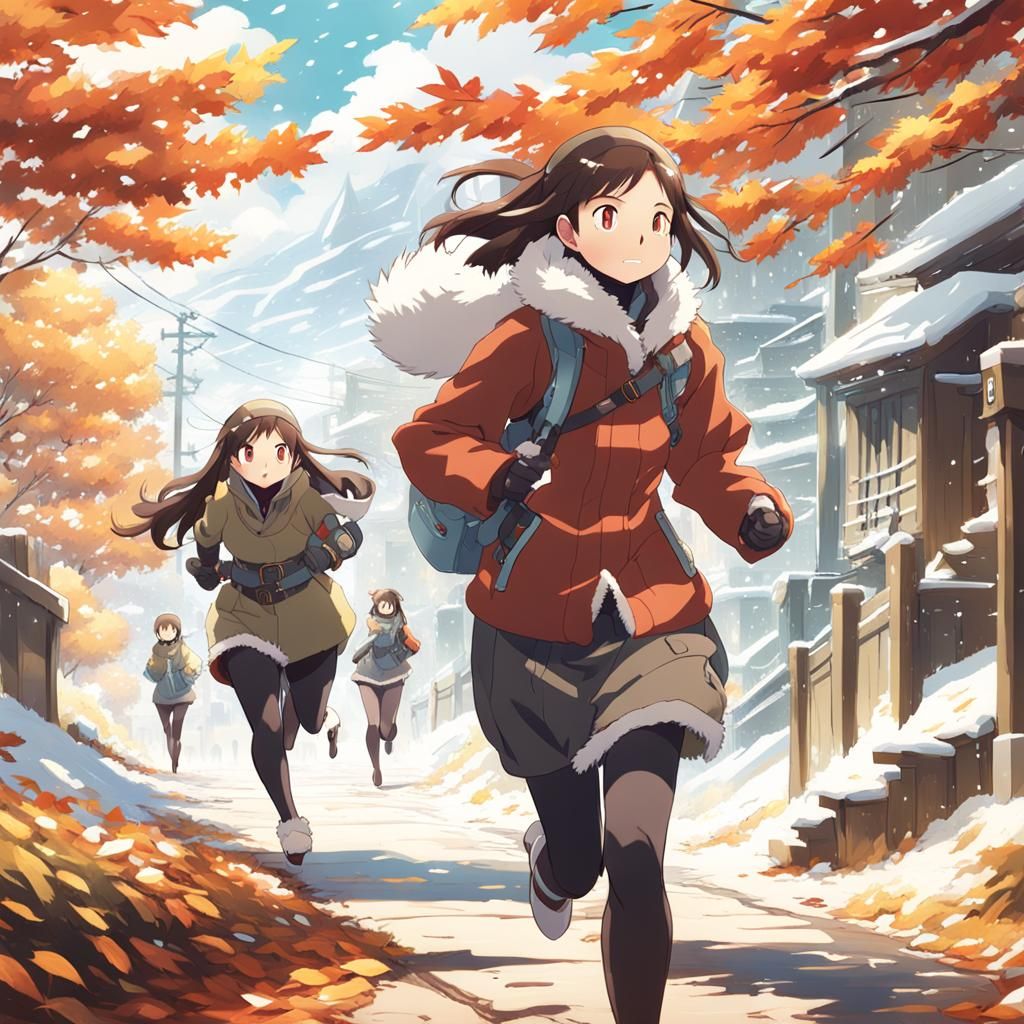 Eskimo Woman and Pokemon in Ghibli Style