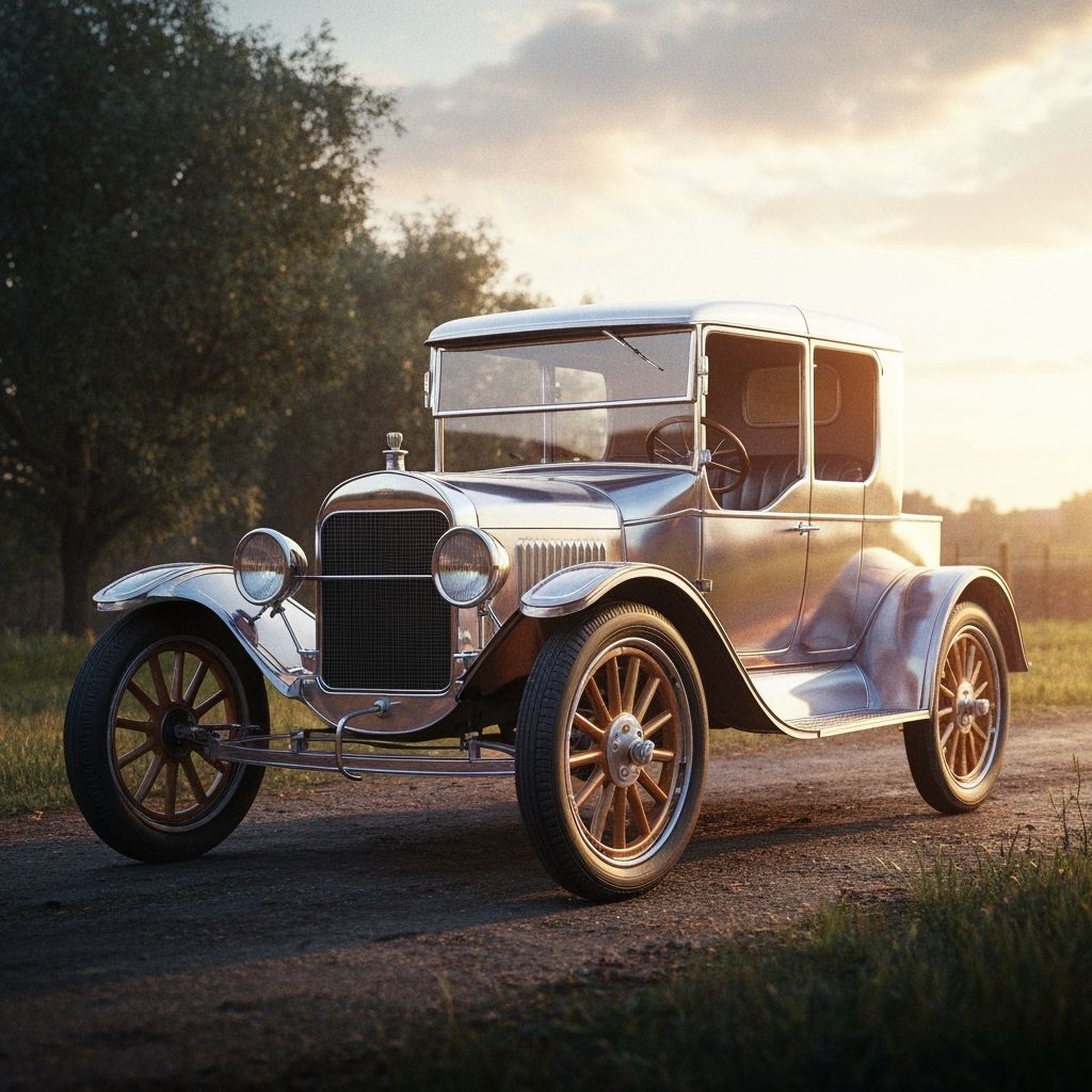 Electric Ford Model T in Golden Light