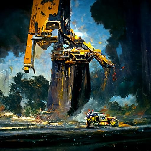 Destruction: Oil Painting