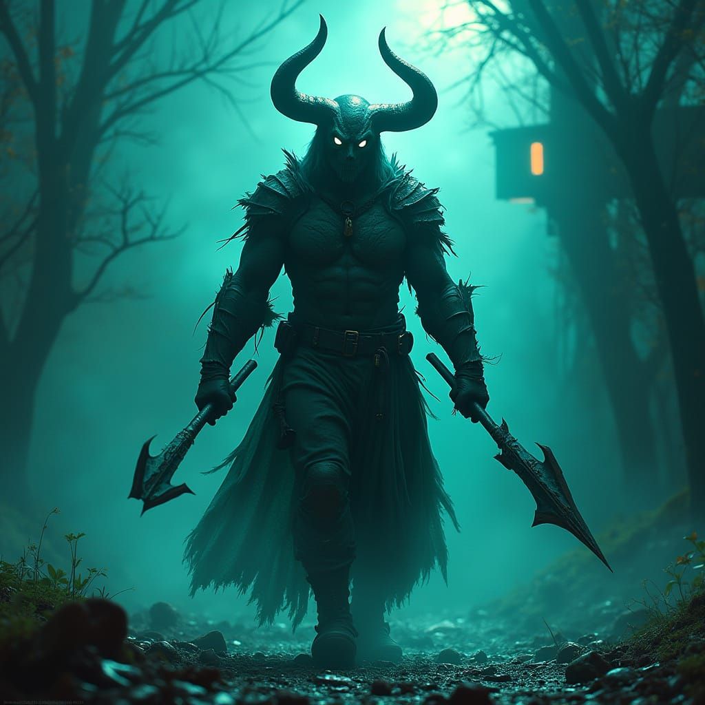 Grimdark Composition in Turquoise