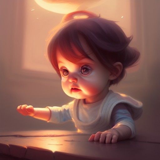 Cute Baby Concept Art in Photorealistic Style