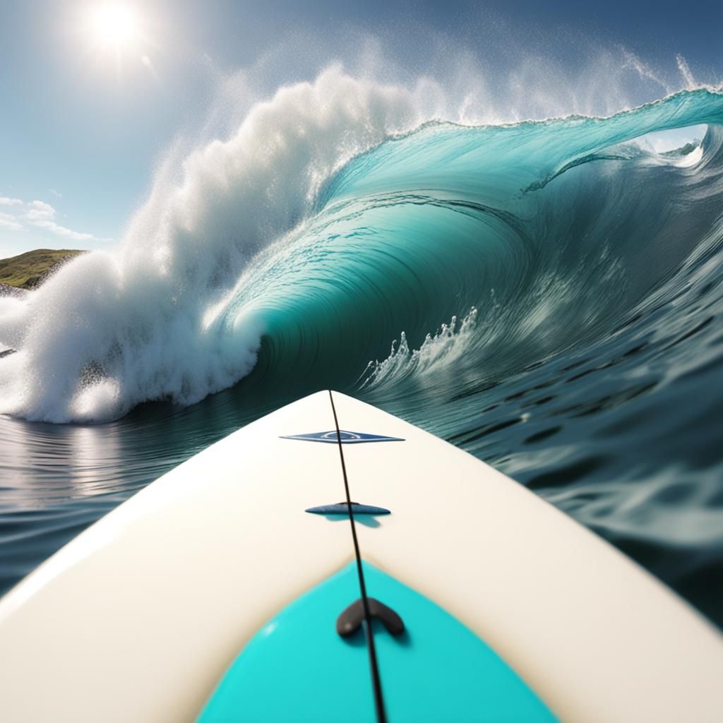 Hyperrealistic First-Person View of a Huge Tidal Wave