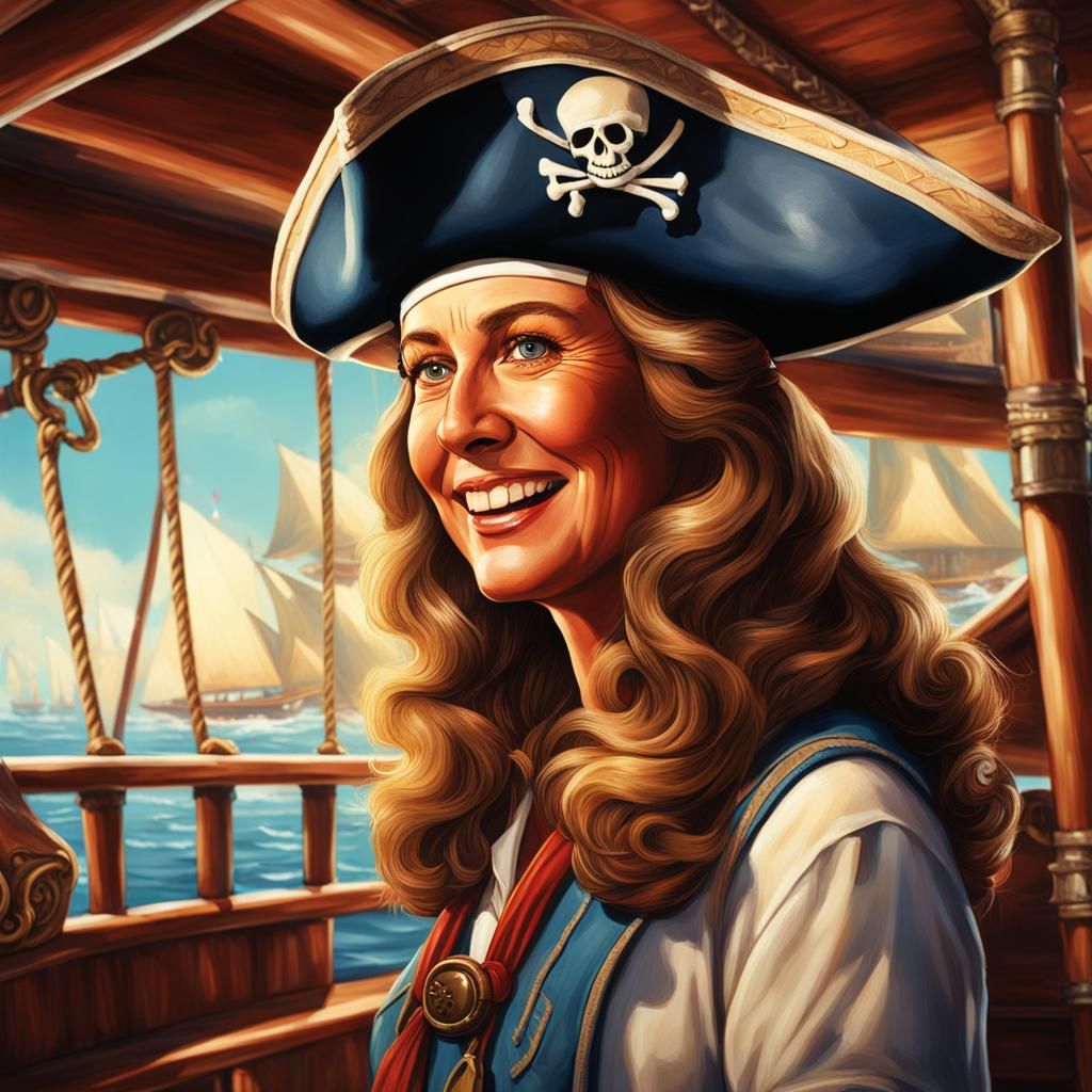 Mary Ann as Pirate: Hyperrealistic Splash Art