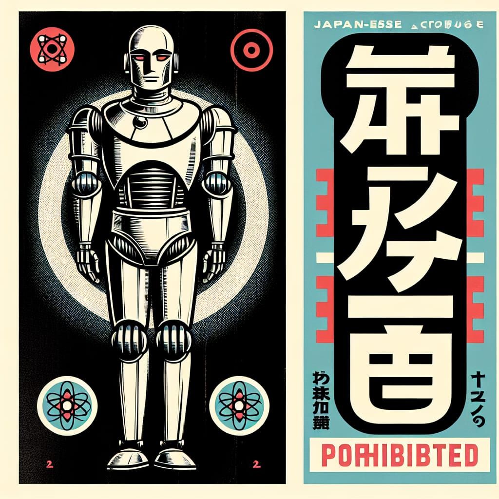 1950 年代の反ロボット プロパガンダ ポスター