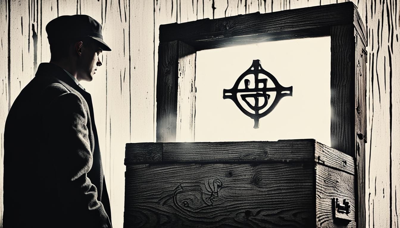 Mysterious Box: Film Noir Cinematic Still