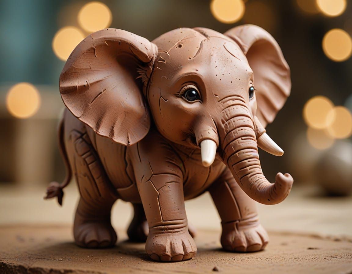 Clay elephant