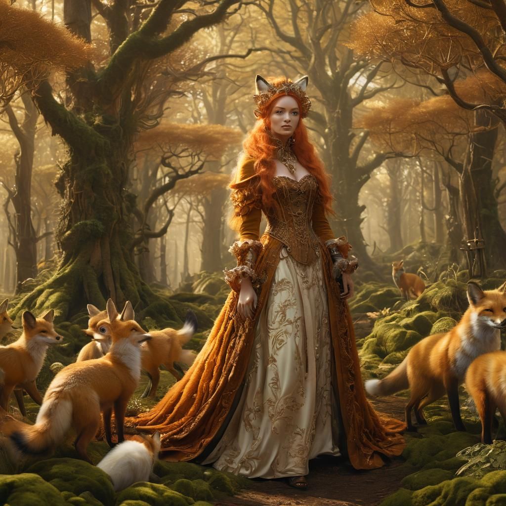 Elvin Maiden and her foxy friends