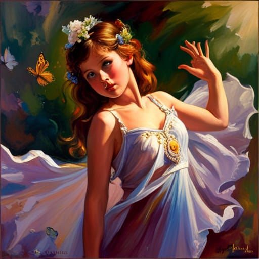 Ethereal Dance Fantasy with Magical Animals