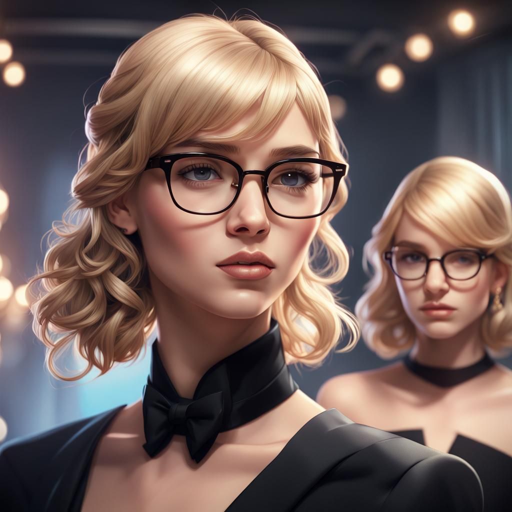 Prom Night Portrait in Hyperdetailed Digital Art Style