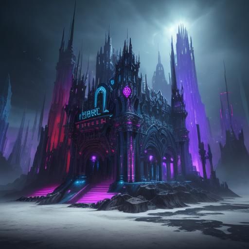 Drum and Bass Girl in Fantastical Nightclub