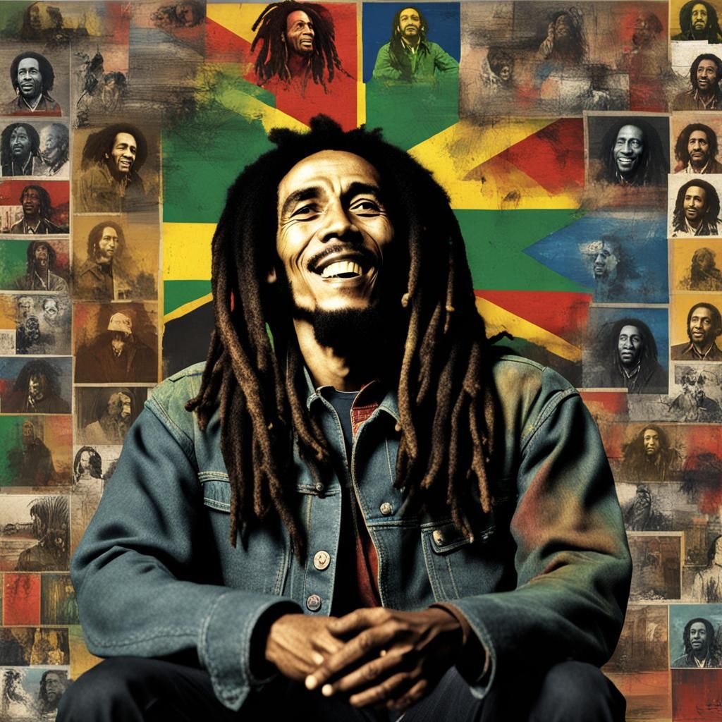 High-Resolution Portrait of Bob Marley