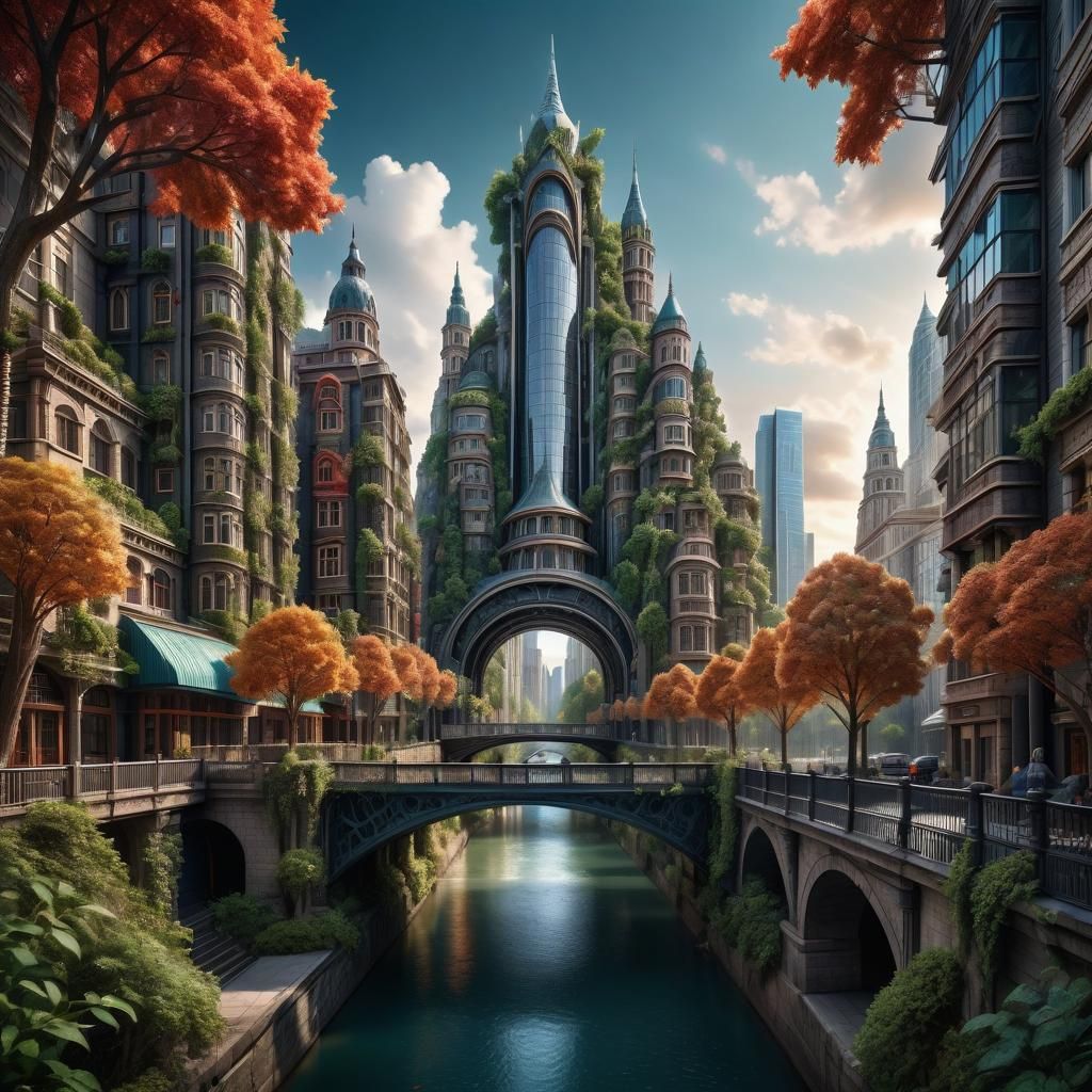 Epic Hyperdetailed City Architecture in High Resolution