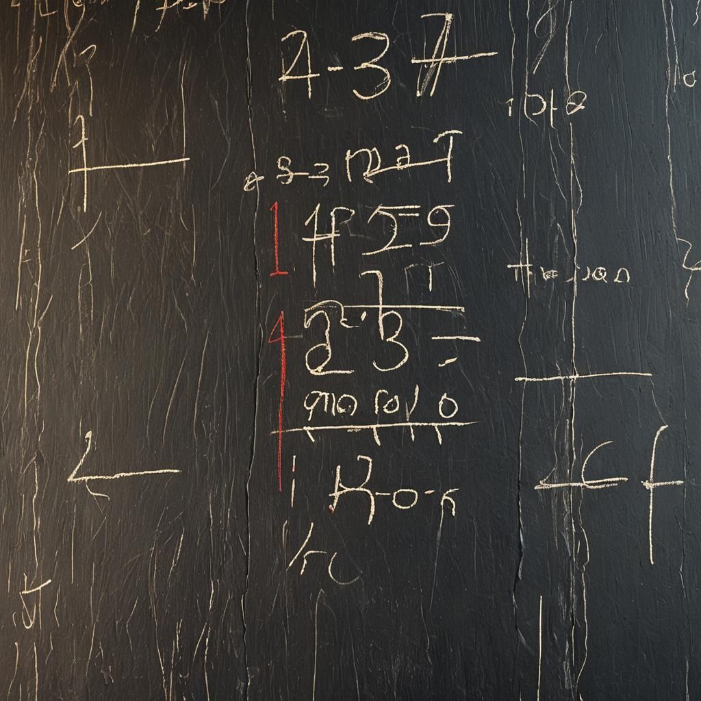Chalkboard Numbers in Hieroglyphic Style