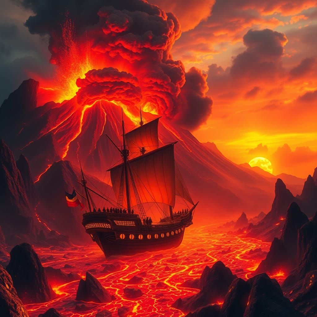 Volcanic Apocalypse in Vibrant Colors