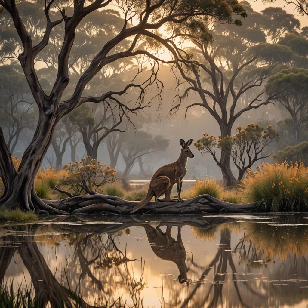 Dawn Kangaroo in No Man's Sky Landscape