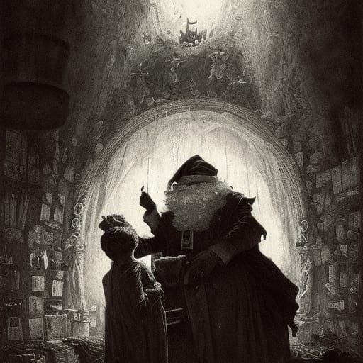 Horror Santa Claus Masterclass in Doré Style