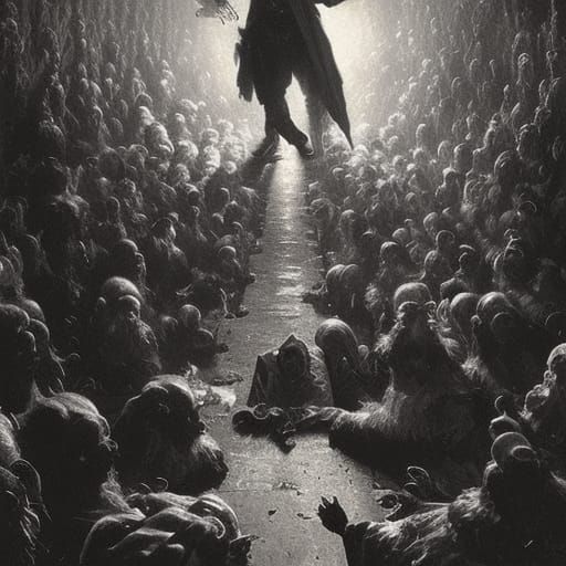 Nightmare Santa Claus in Gothic Horror Style