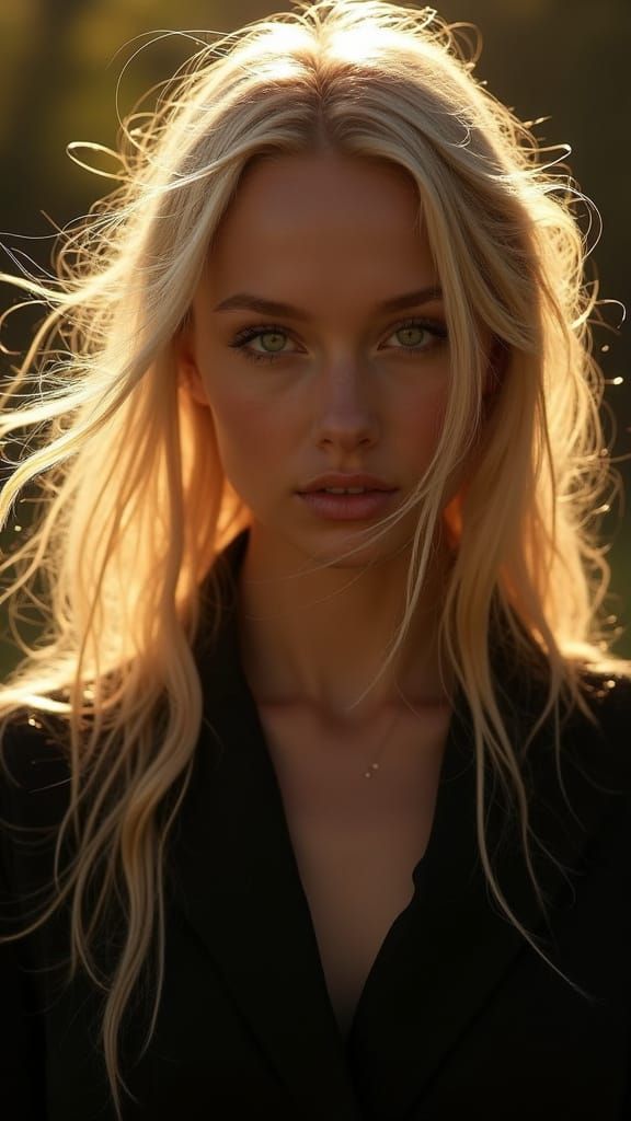 Radiant Muse in Dawn's Ethereal Glow