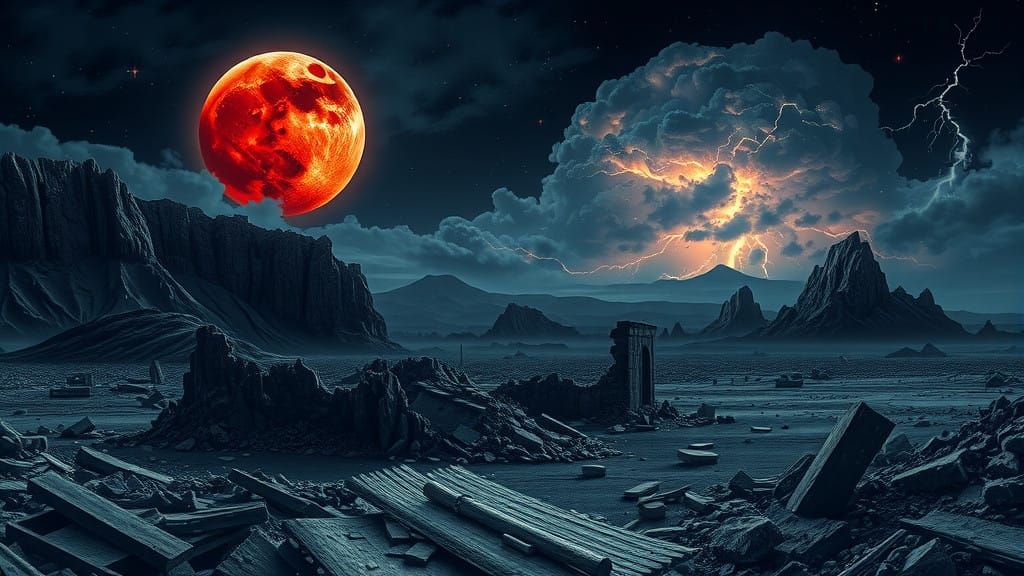Desolate Apocalypse Unfolds: Black Sun, Blood Moon, and Fall...