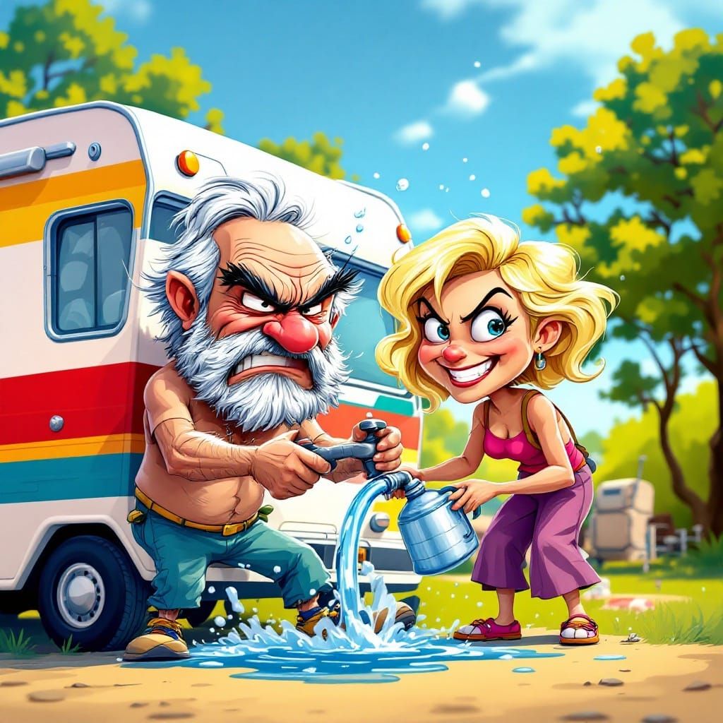 Cartoon Motorhome Adventure: Looney Tunes Style