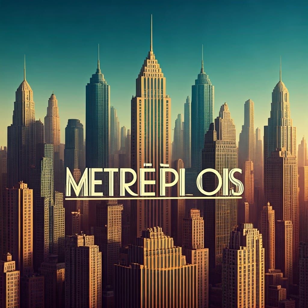 Retro-Futuristic Art Deco Metropolis in 8k Resolution
