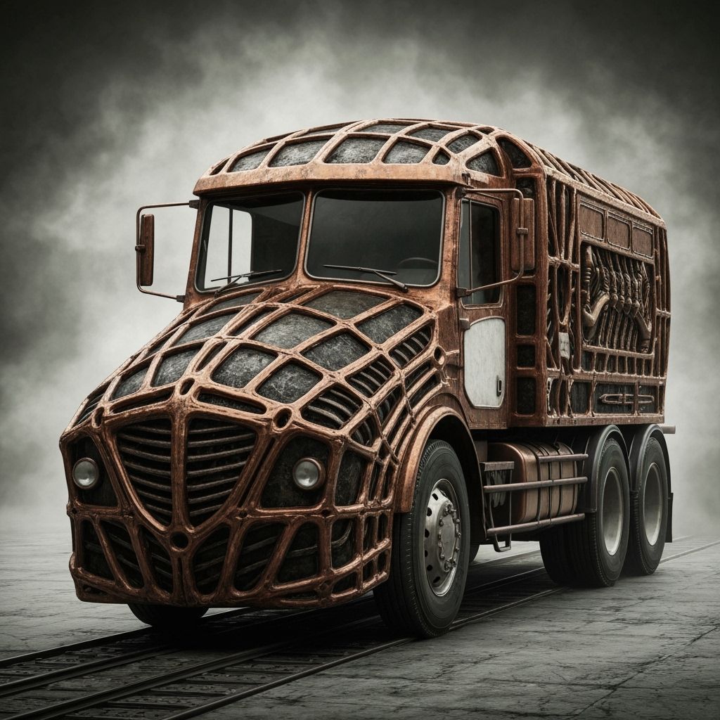 Biomechanical Sumo Buddha Truck in Giger Style