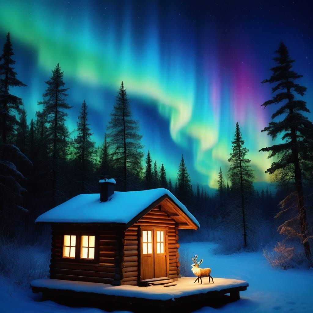 Vibrant Winter Wonderland Painter's Palette in Soft Focus