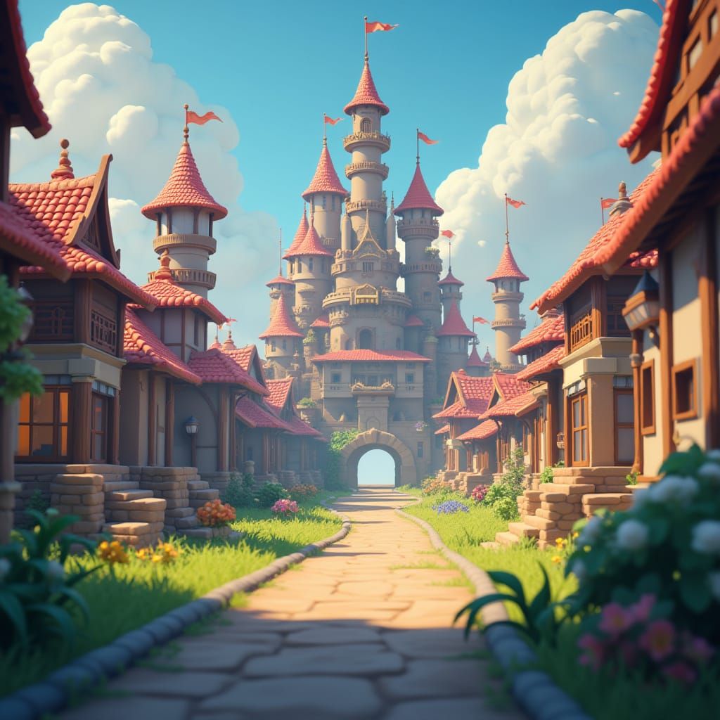 3D Clash Royale Arena with Realistic Textures