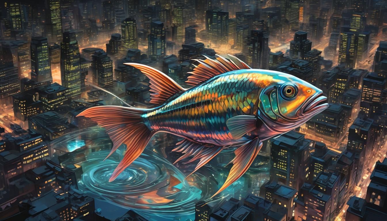 Metropolis Inside Transparent Fish: Contemporary Concept Art