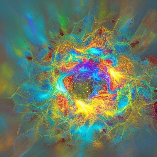 Vivid Bowl of Fruit in Surrealist Style