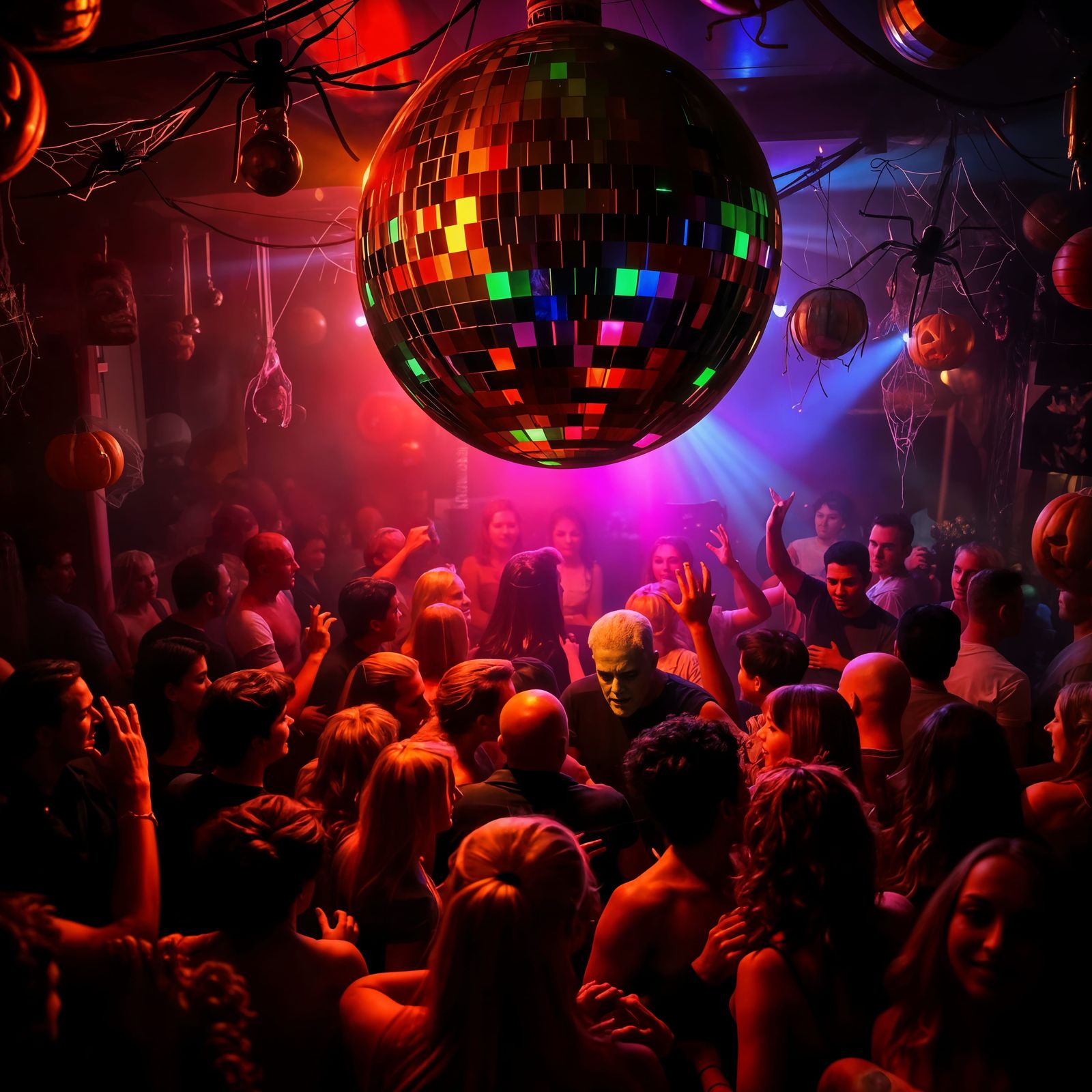 Monster Halloween Party with Disco Ball