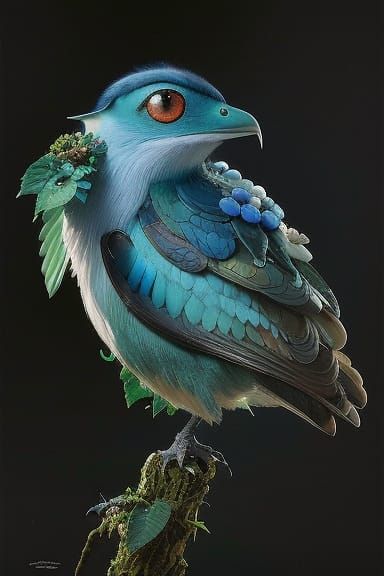 Giant Fae Bird Protector in Fantasypunk Style
