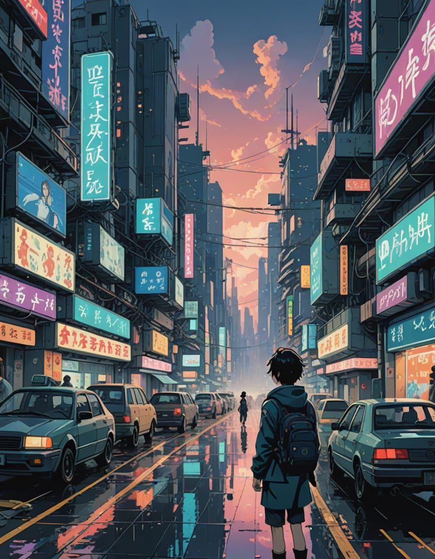 Dreamscapes in Vibrant Cyberpunk Needlepoint