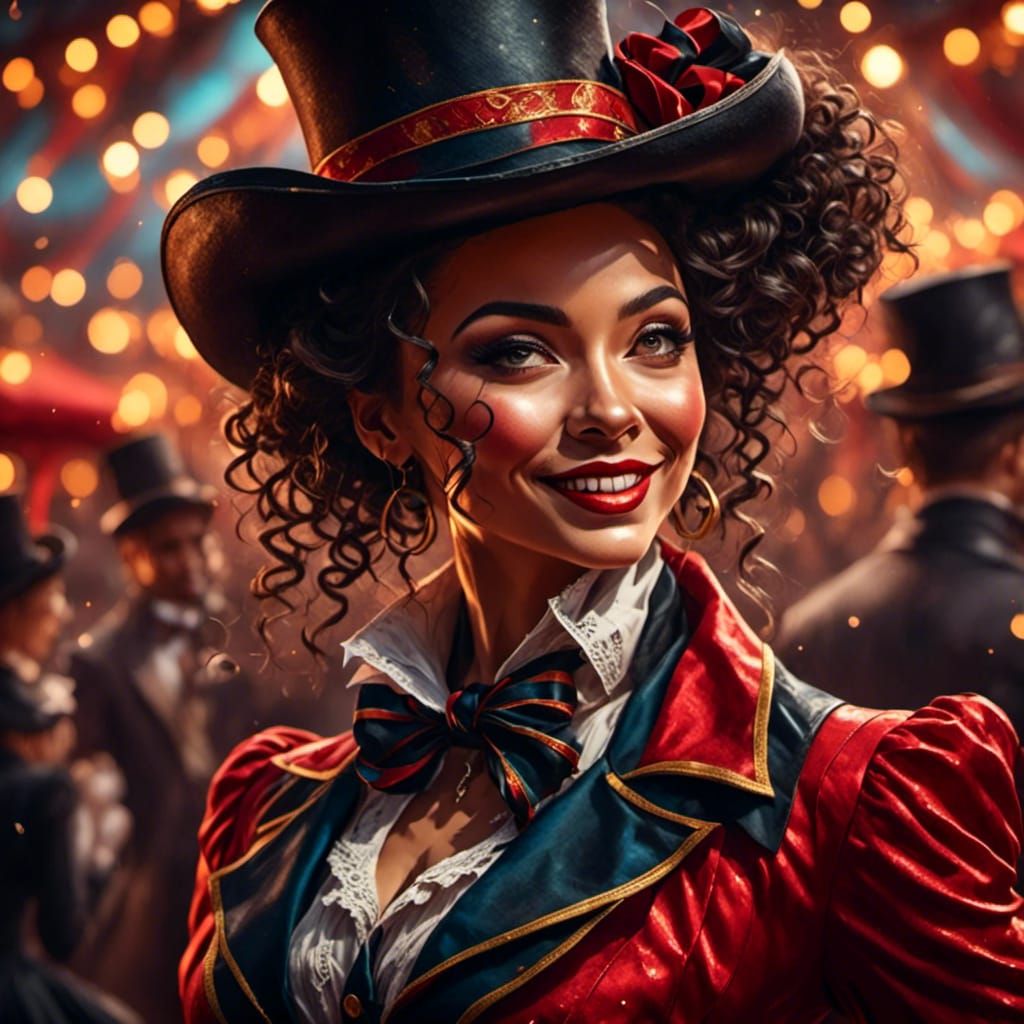 Joy as Circus Ringmaster in Detailed 3D Portrait