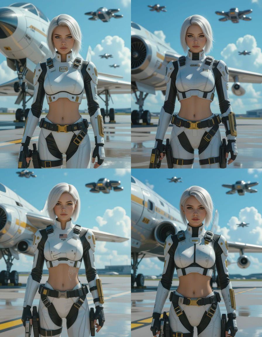 Sci-Fi Pilot Portrait in Hyperrealistic Anime Style