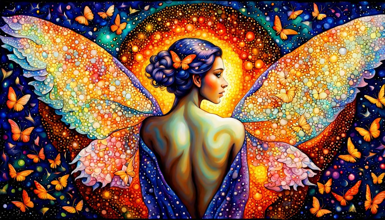 Hidden Fae Among Us in Pointillism Style