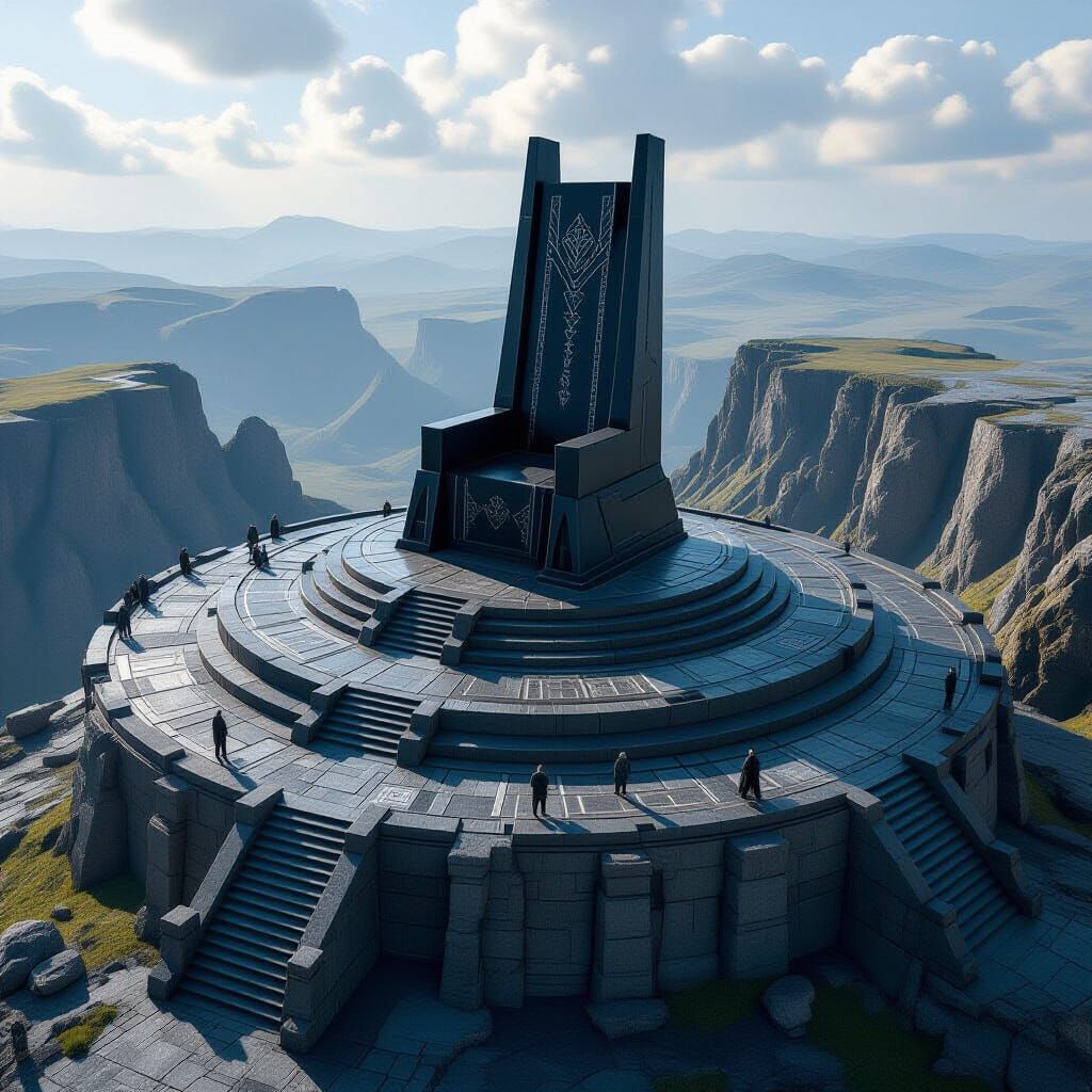 Odin's Throne Hlidskjalf Dominates Asgard's Northern Plateau