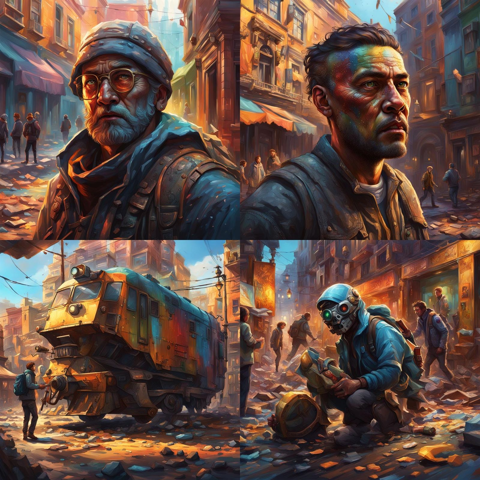 Hyperrealistic Scavenger Hunt in Splash Art Style